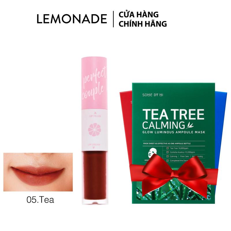 Son LEMONADE Perfect couple lip 4g - Tặng kèm mặt nạ SomeByMi Hàn Quốc