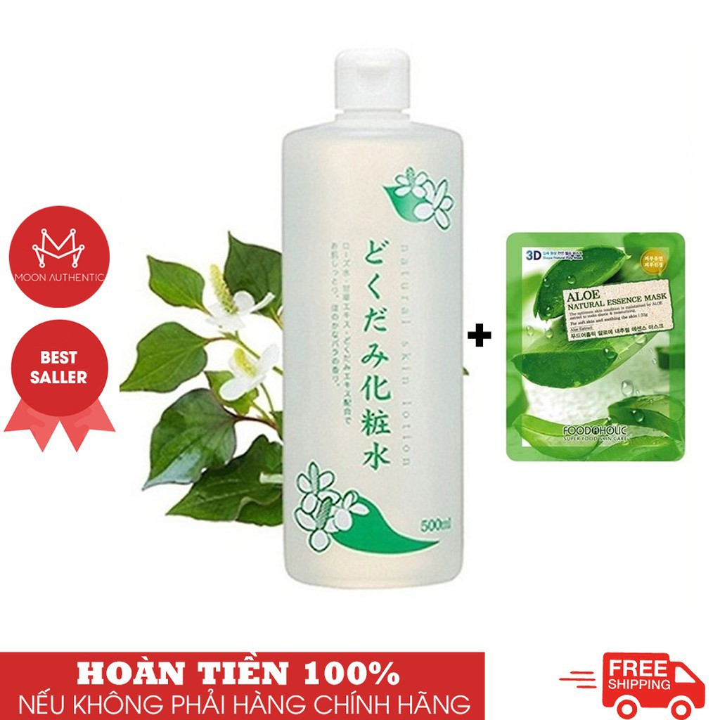 Nước hoa hồng Diếp Cá Tía Tô Dokudami 500ml - Nước Hoa Hồng Diếp Cá Dokudami, Toner Diếp Cá Nhật Bản 500Ml - Nước Hoa Hồng giúp sáng da, Nước Hoa Hồng se khít lỗ chân lông Nhật