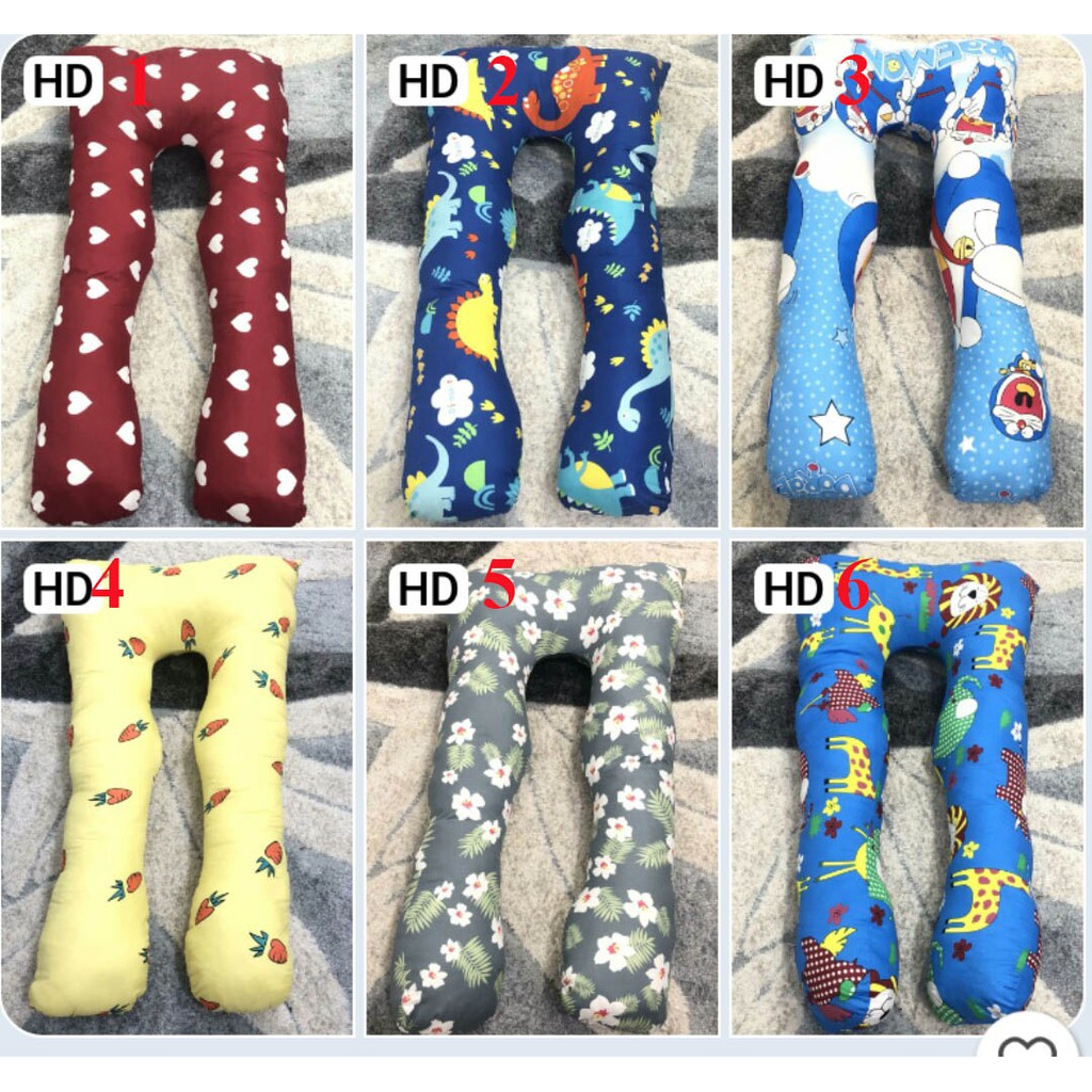 [HCM]Gối ôm bà bầu chữ u hình heo đỏ