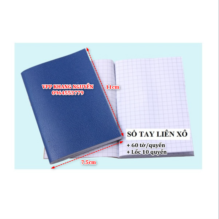 Sổ liên xô nhí khổ 7.5x11cm-60 tờ