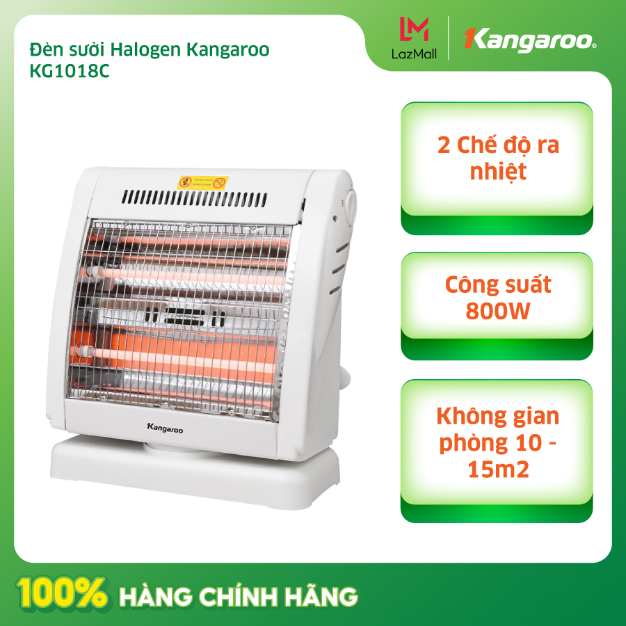[BH 1 Năm]  Đèn sưởi Halogen Kangaroo KG1018C - Hàng chính hãng