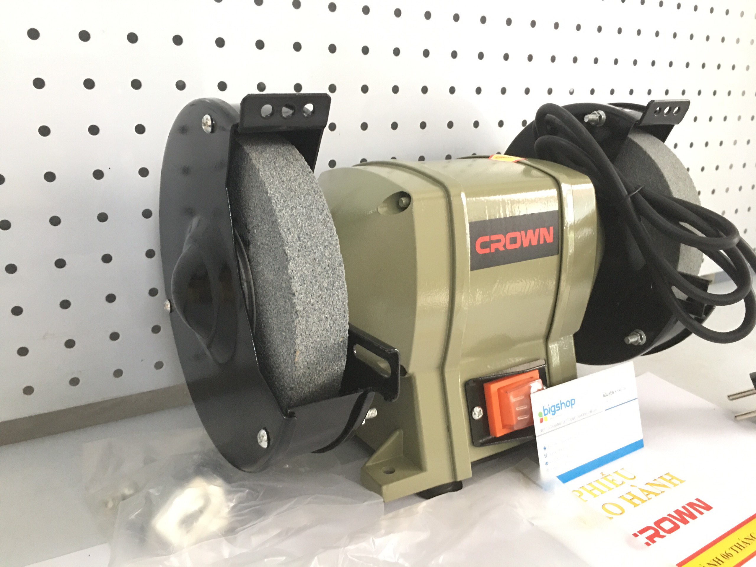 Máy mài 2 đá crown ct13332, đá mài 150mm, 250w