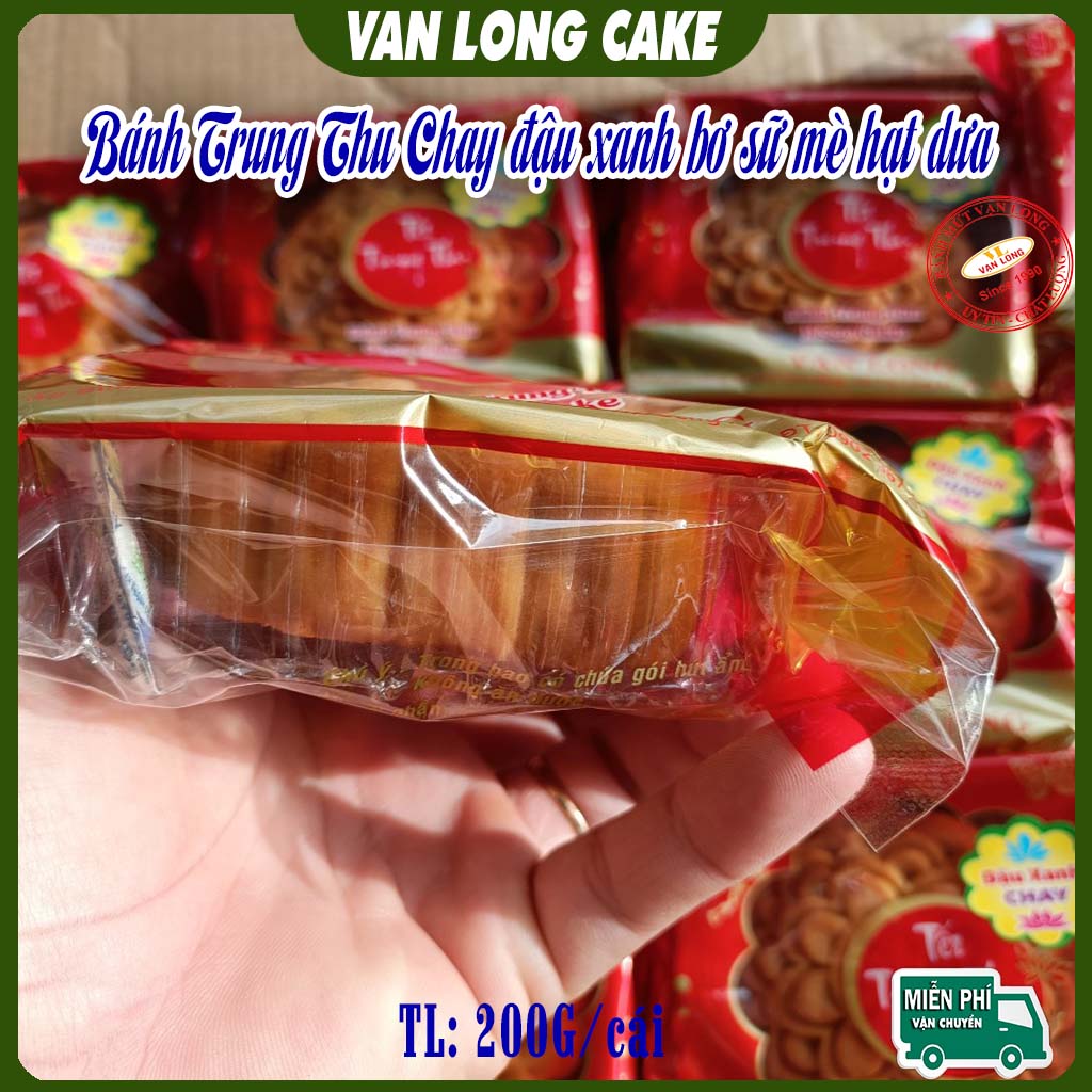 [BÁNH CHAY] Bánh trung thu đậu xanh chay 200g