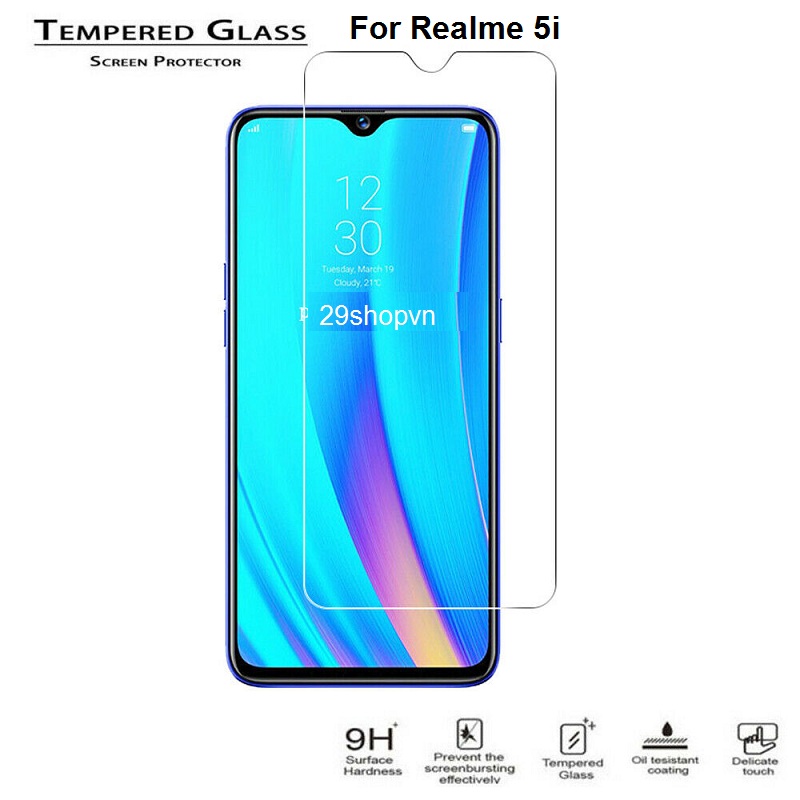 Kính cường lực Realme 5i (Trong suốt)