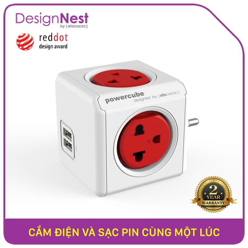 Ổ Cắm Điện Allocacoc PowerCube Original 2 Sạc USB