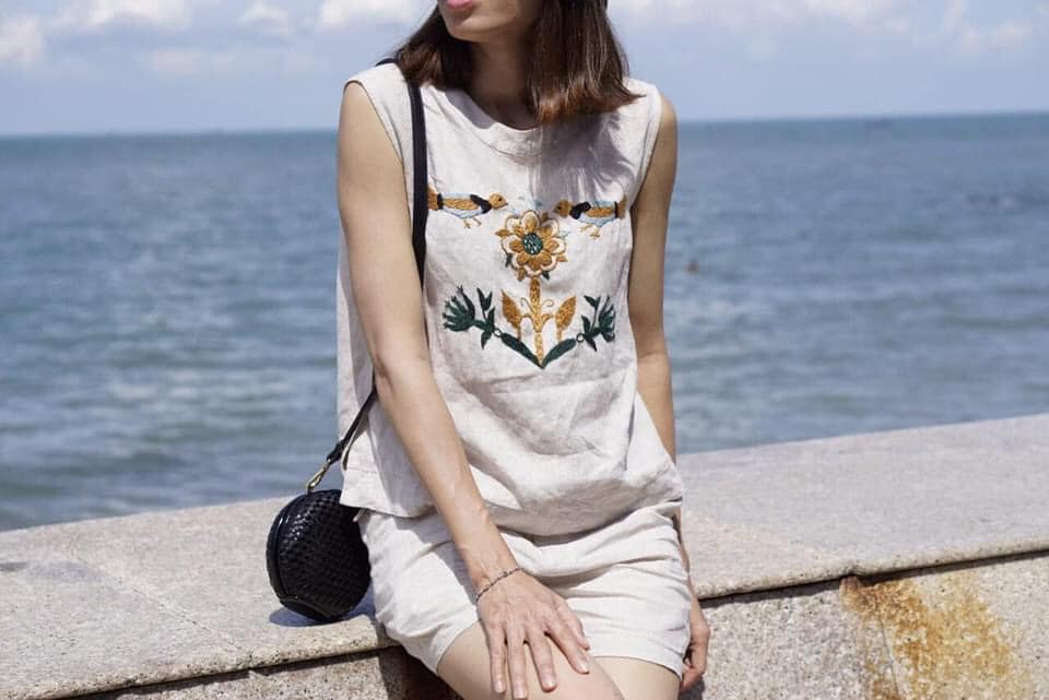 Quần linen phối set COSIMA - MaxMessi