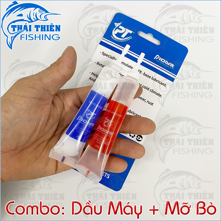 Combo dầu bảo dưỡng và dầu mỡ chịu lực pioneer nhớt dầu gear bảo vệ máy câu đứng, ngang