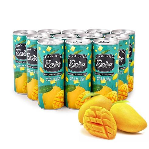 ước Ép Xoài Ezos Lốc 6 Lon x 240ml