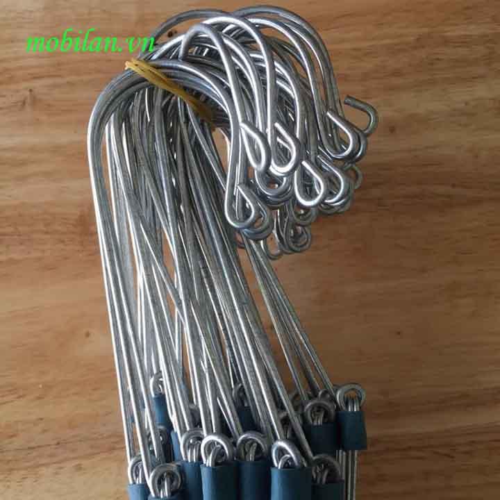 Móc kẽm treo lan dài 60cm(combo 25 cái)