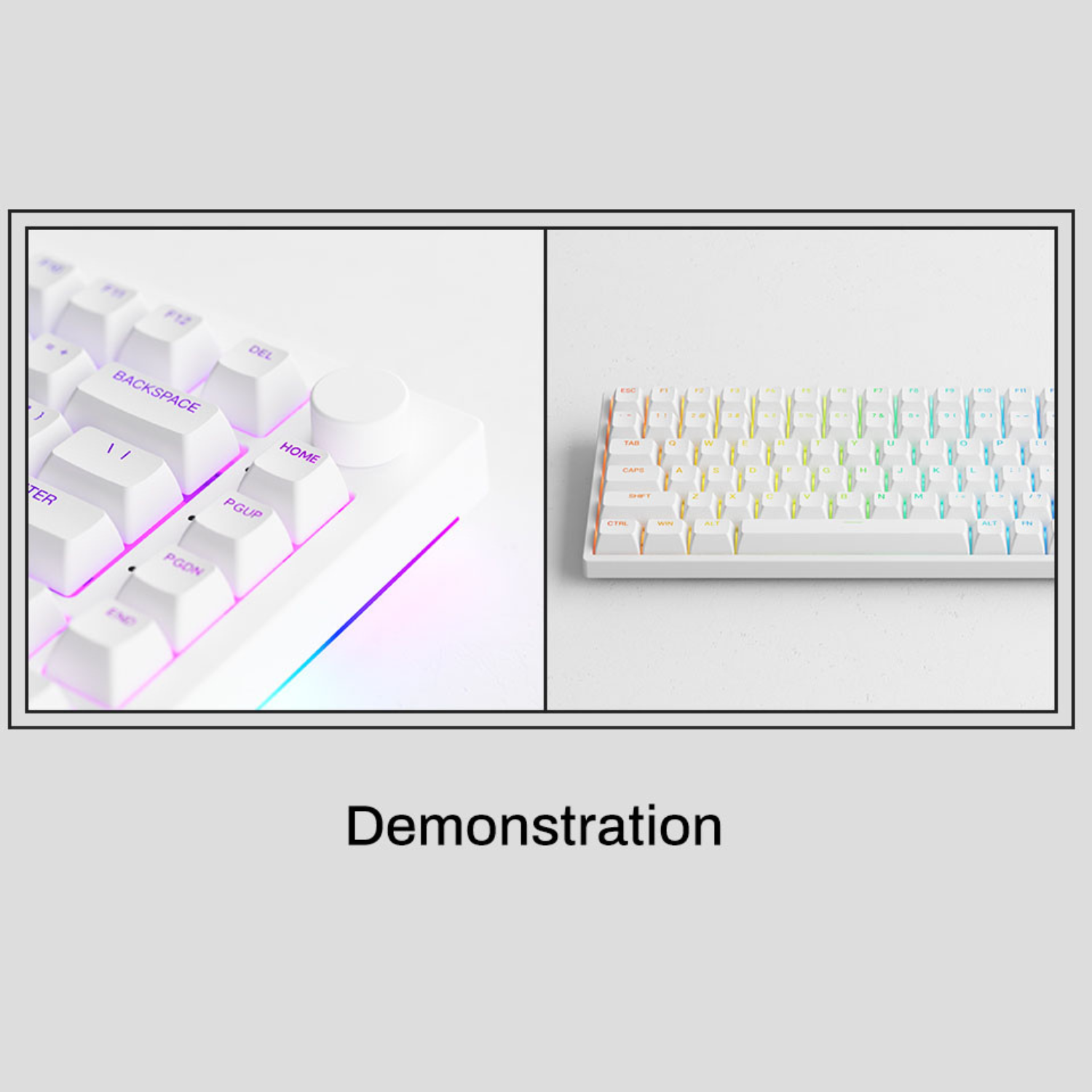 Bộ Keycap AKKO ASA Shine-Through Keycap set – White (Xuyên LED / ASA profile / 131 nút)