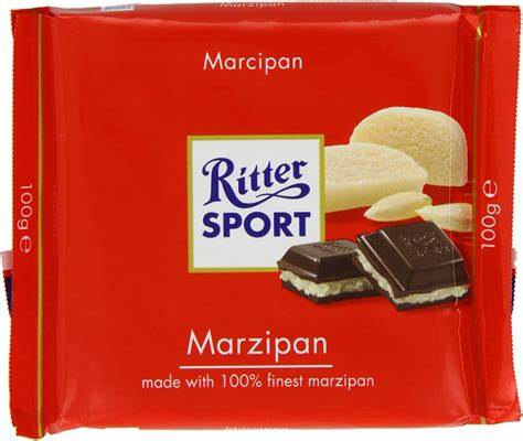 Socola Hạt Phỉ, Coconut, Butter Biscuit , Marzipan, Peppermint, Whole Hazelnuts Ritter Sport 100g