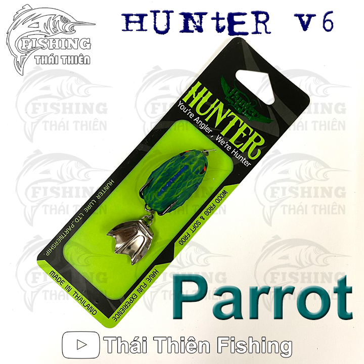 Mồi Giả Câu Cá Nhái Hơi Thái Lan Hunter V6 Dài 3.5cm Nặng 7.5g Mẫu Mới Nhiều Màu Siêu Nhạy Dùng Câu Cá Lóc, Chẽm, Mú