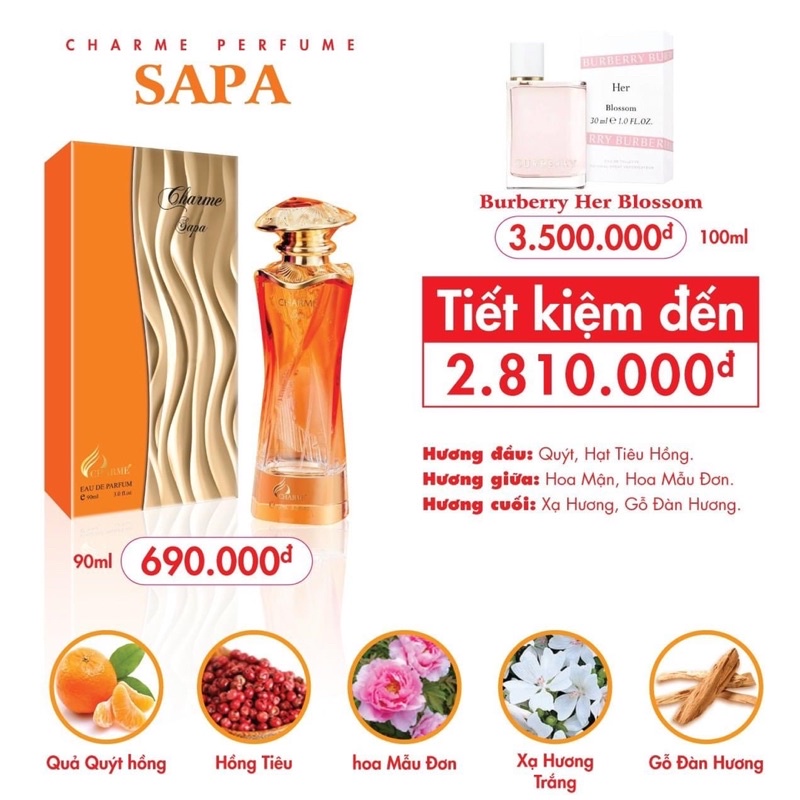 Nước Hoa Tỉnh Thành SAPA 90ml goodcharmee