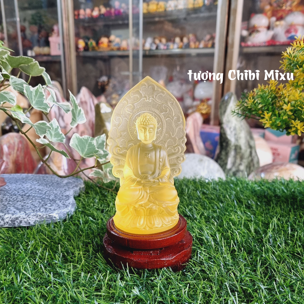 Tượng Phật ông / Quan Âm lưu ly 13cm