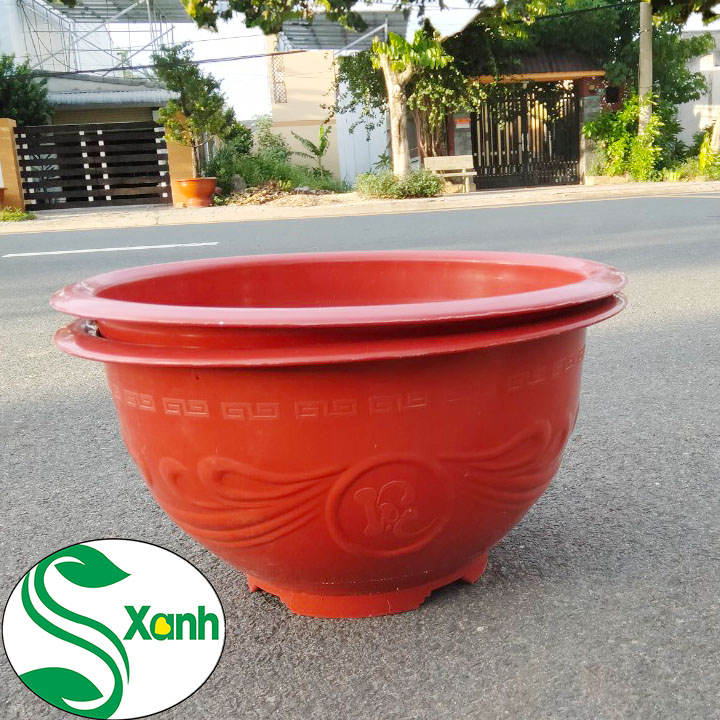 Chậu Nhựa Đỏ Trồng Cây T43