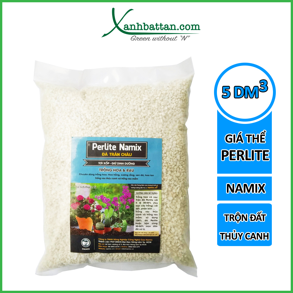 Đá Trân Châu Perlite Giá Thể Trộn Đất Trồng Hoa Hồng Và Cây Kiểng