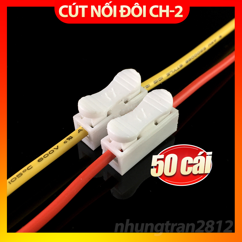 Bảng giá 50 Cút nối điện đôi, kẹp nối điện CH2