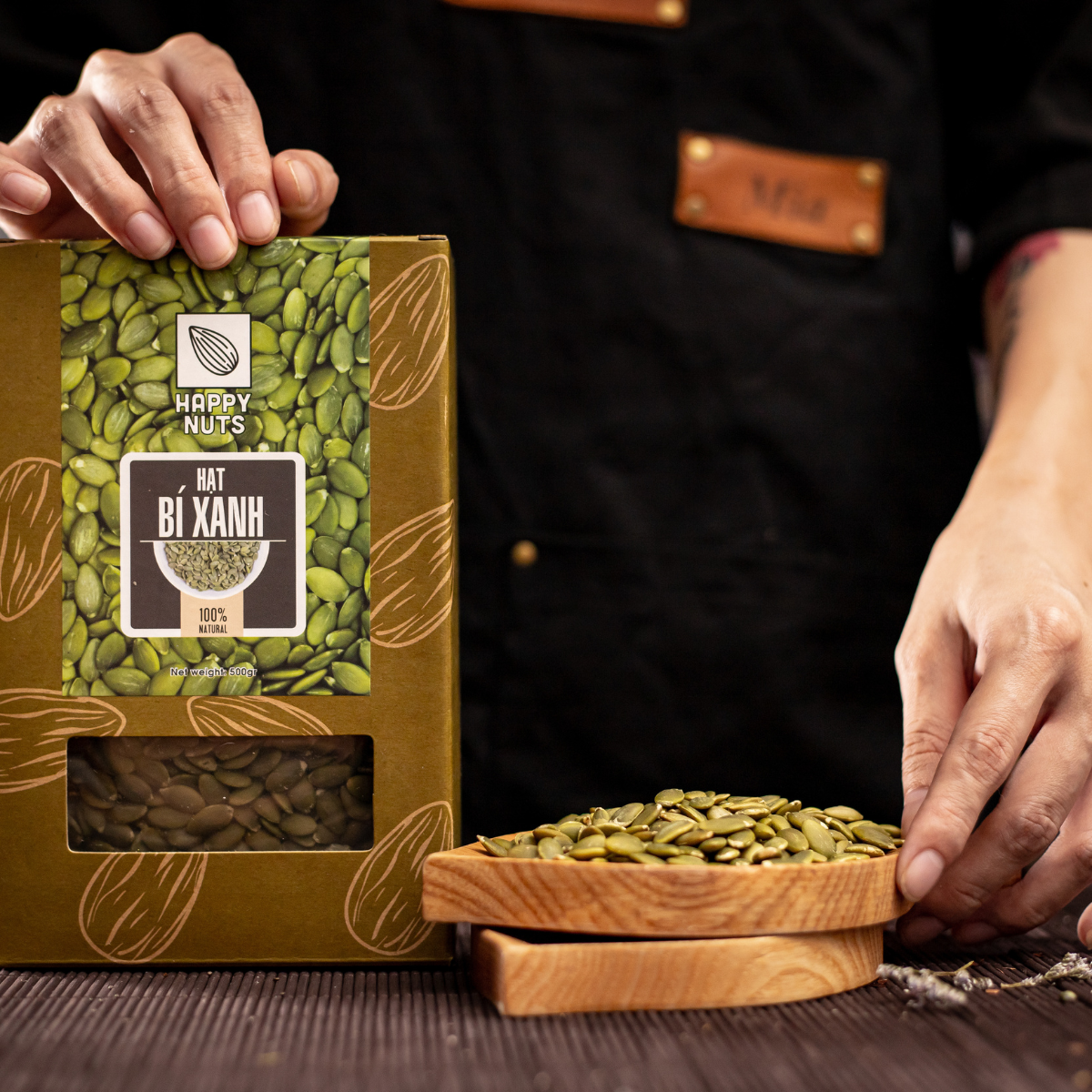 Hạt bí xanh Ấn Độ HAPPY NUTS tách vỏ 500gr