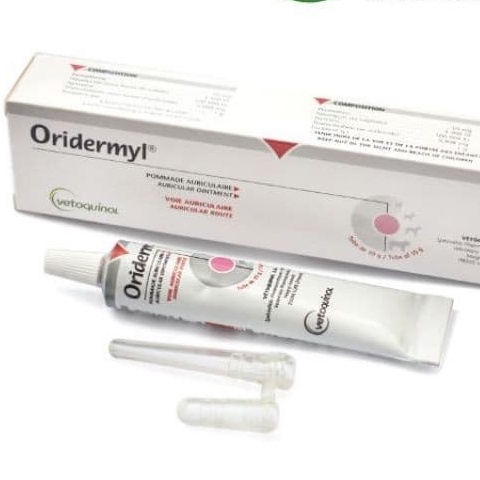 Oridermyl _ Kem bôi da nấm và ghẻ tai cho chó mèo Pháp