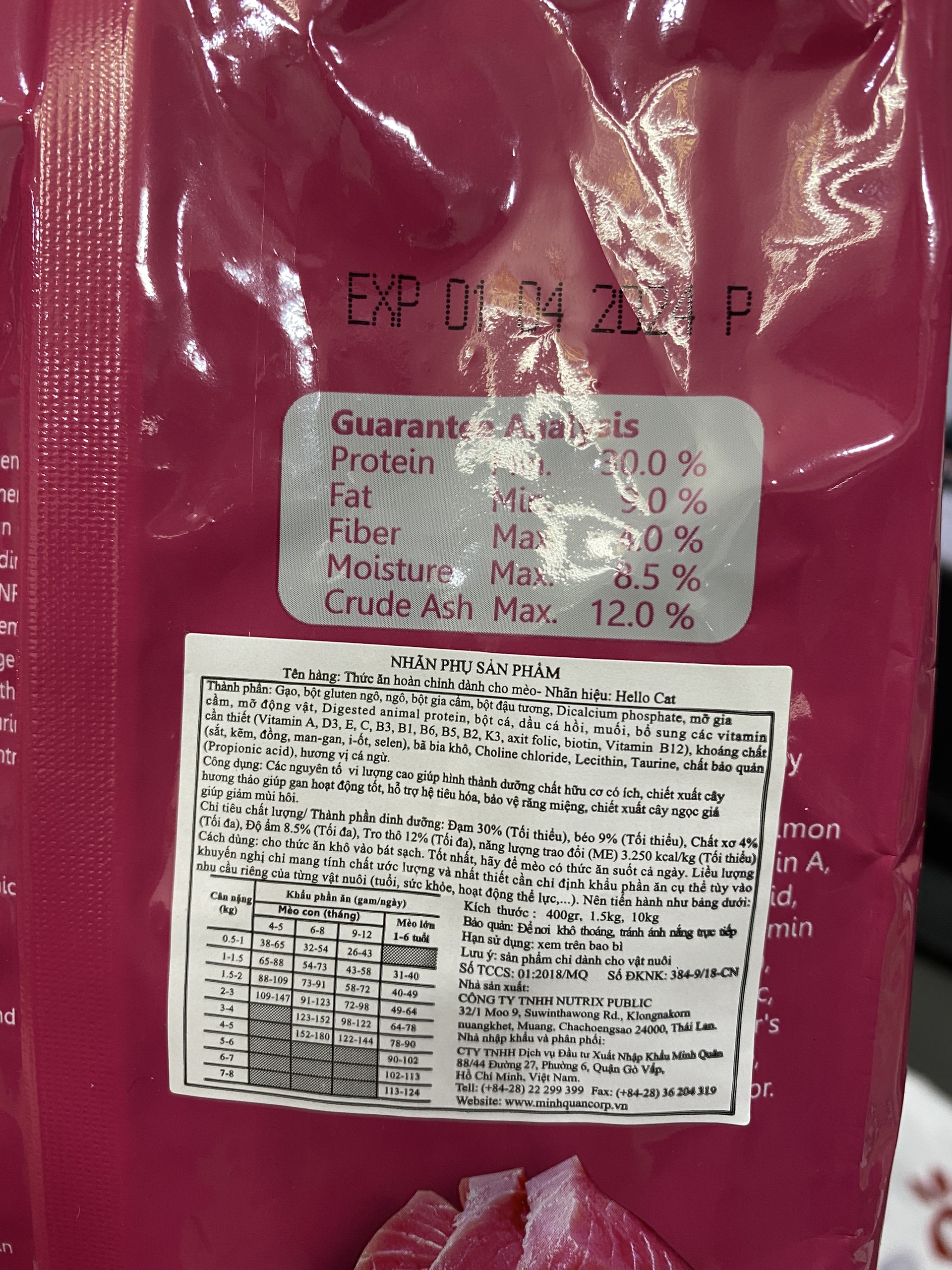 Hạt HELLO CAT Túi 400g - Thức ăn hạt khô cho mèo