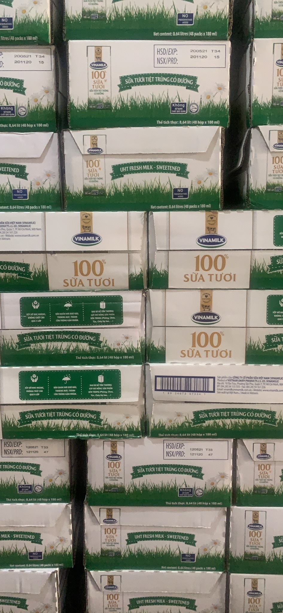 Sữa tươi Vinamilk 100%