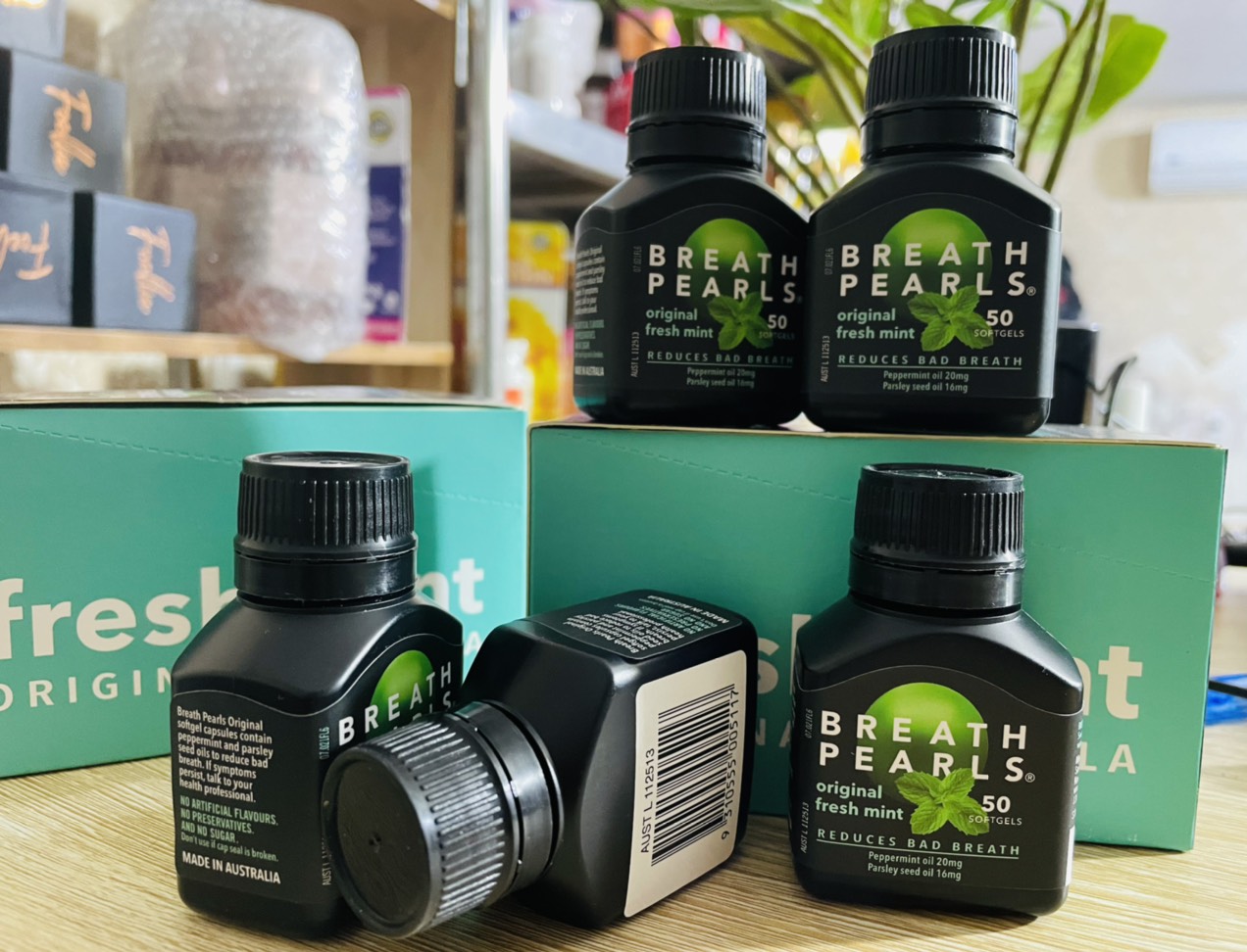 [HÀNG ÚC] Viên uống thơm miệng Breath pearls 50 viên