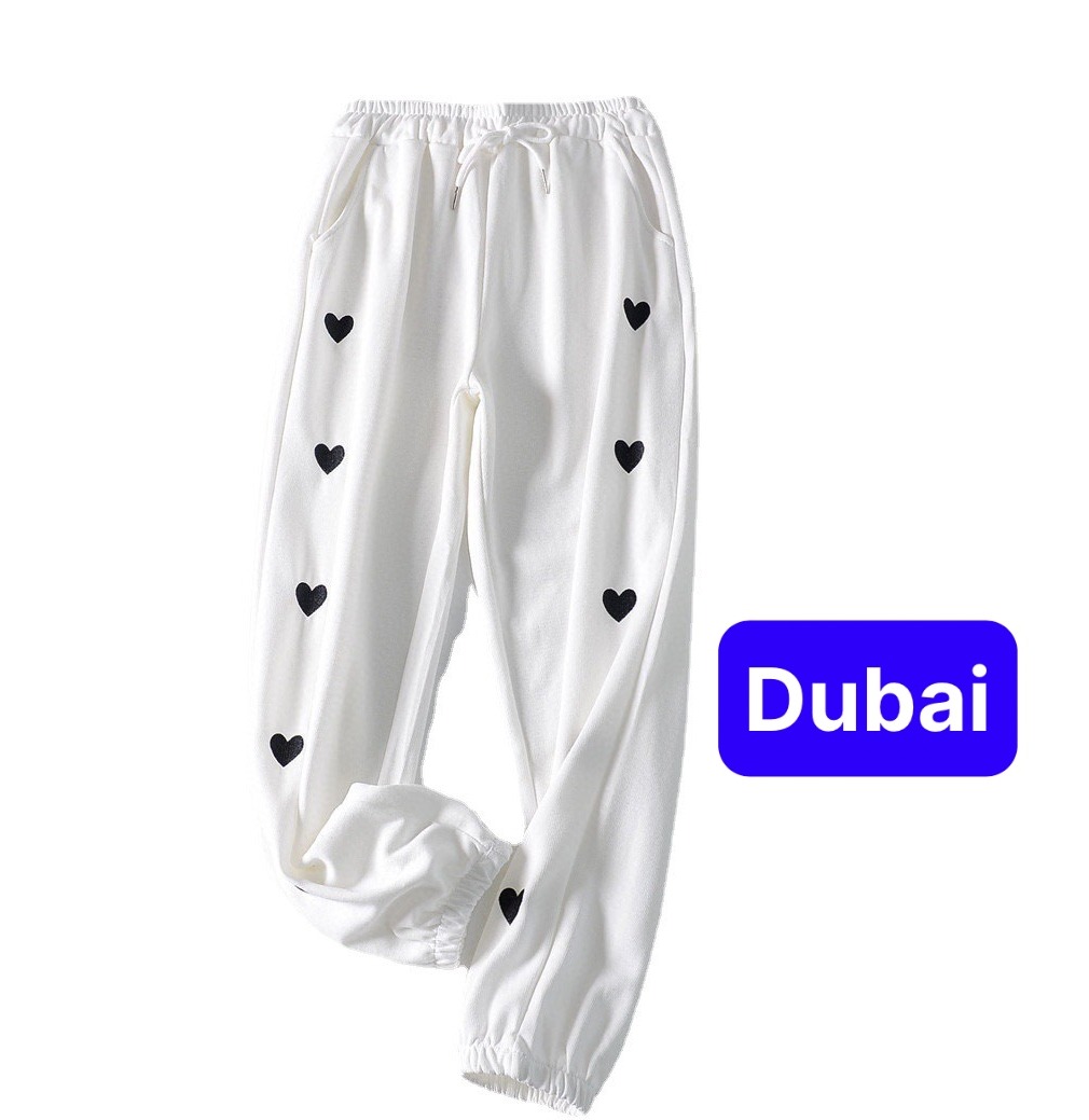 QUẦN JOGGER THỂ THAO NAM NỮ TRÁI TIM CHẤT NỈ DÀY DA CÁ SIÊU HOT TREND UNISEX HÀN QUỐC SANG CHẢNG THOÁNG MÁT CAO CẤP - DUBAI FASHION