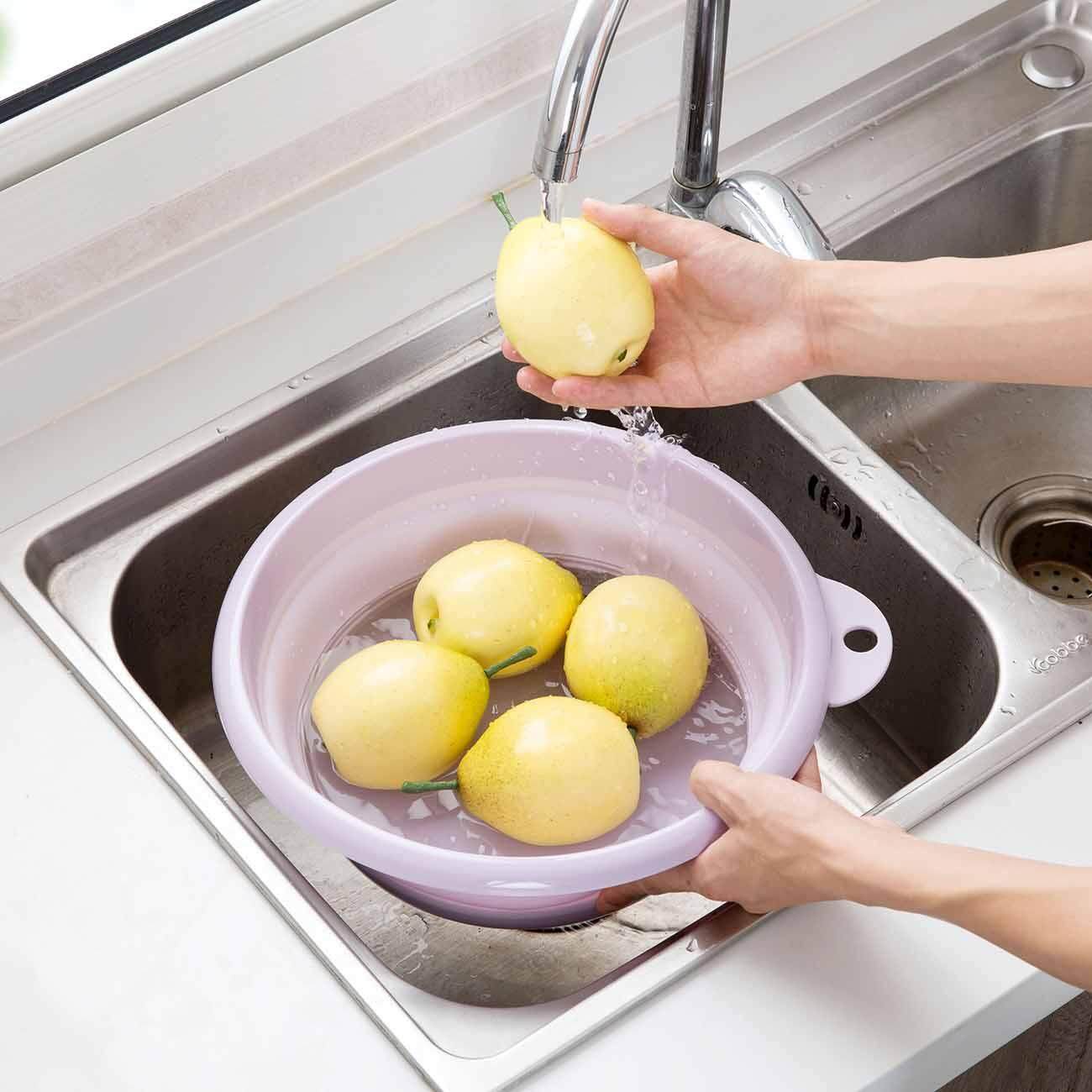 Homenhome Chậu Rửa Gấp Gọn Chậu Rửa Bằng Nhựa Bồn Rửa Du Lịch