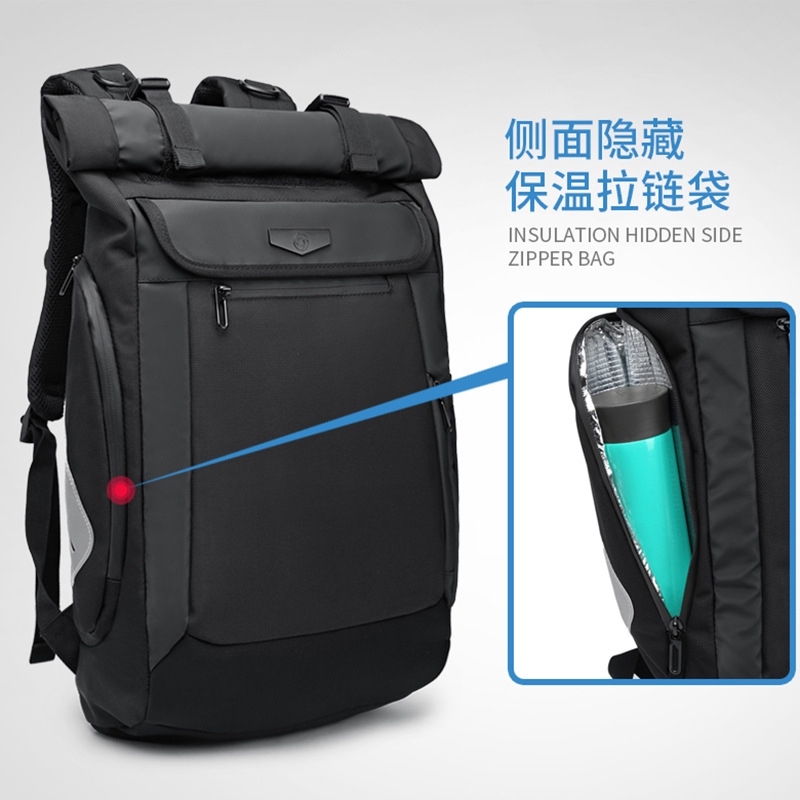 Ozuko New Korean Travel Backpack Creative Leisure USB Rechargeable Backpack Men Waterproof Computer Backpack 【JUNE】