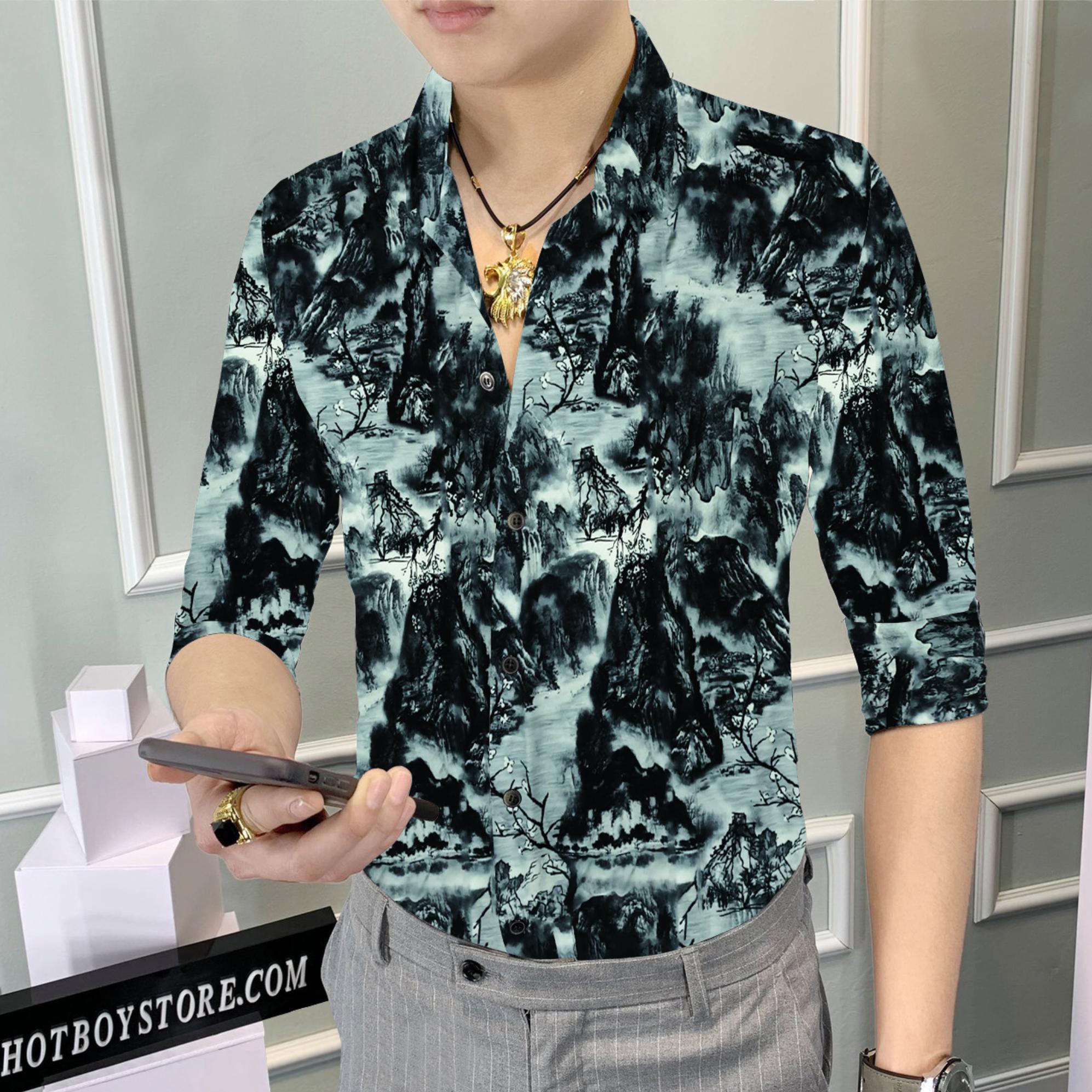 [HCM]ÁO SƠ MI NAM CHẤT LỤA THỜI TRANG CAO CẤP LULY FASHION L150