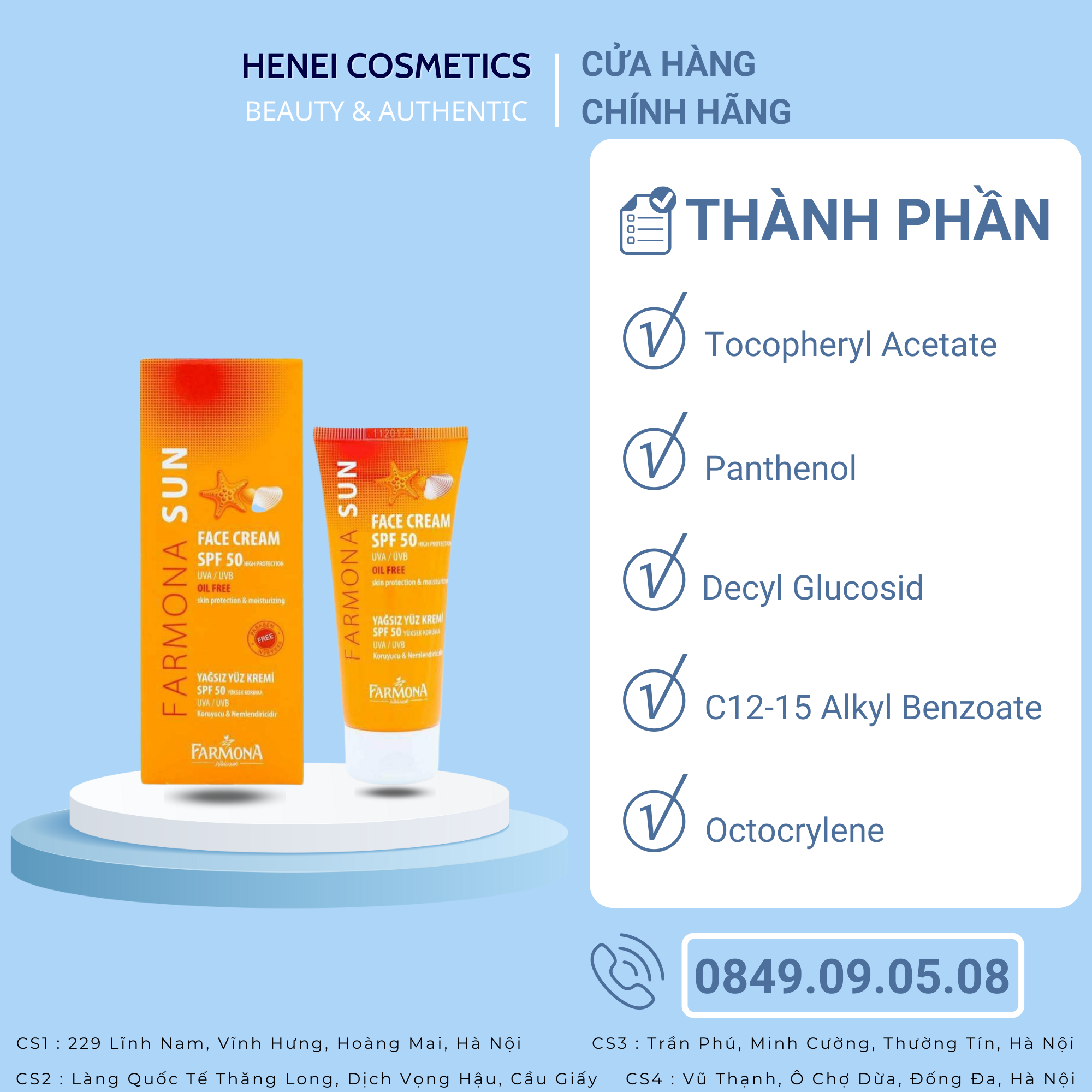 Kem Chống Nắng Farmona SPF50 50ml