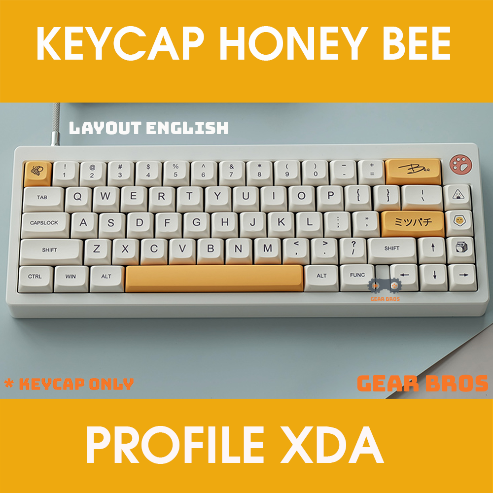 Keycap xda thick pbt honey & milk 137 phím cho bàn phím cơ của ezpc