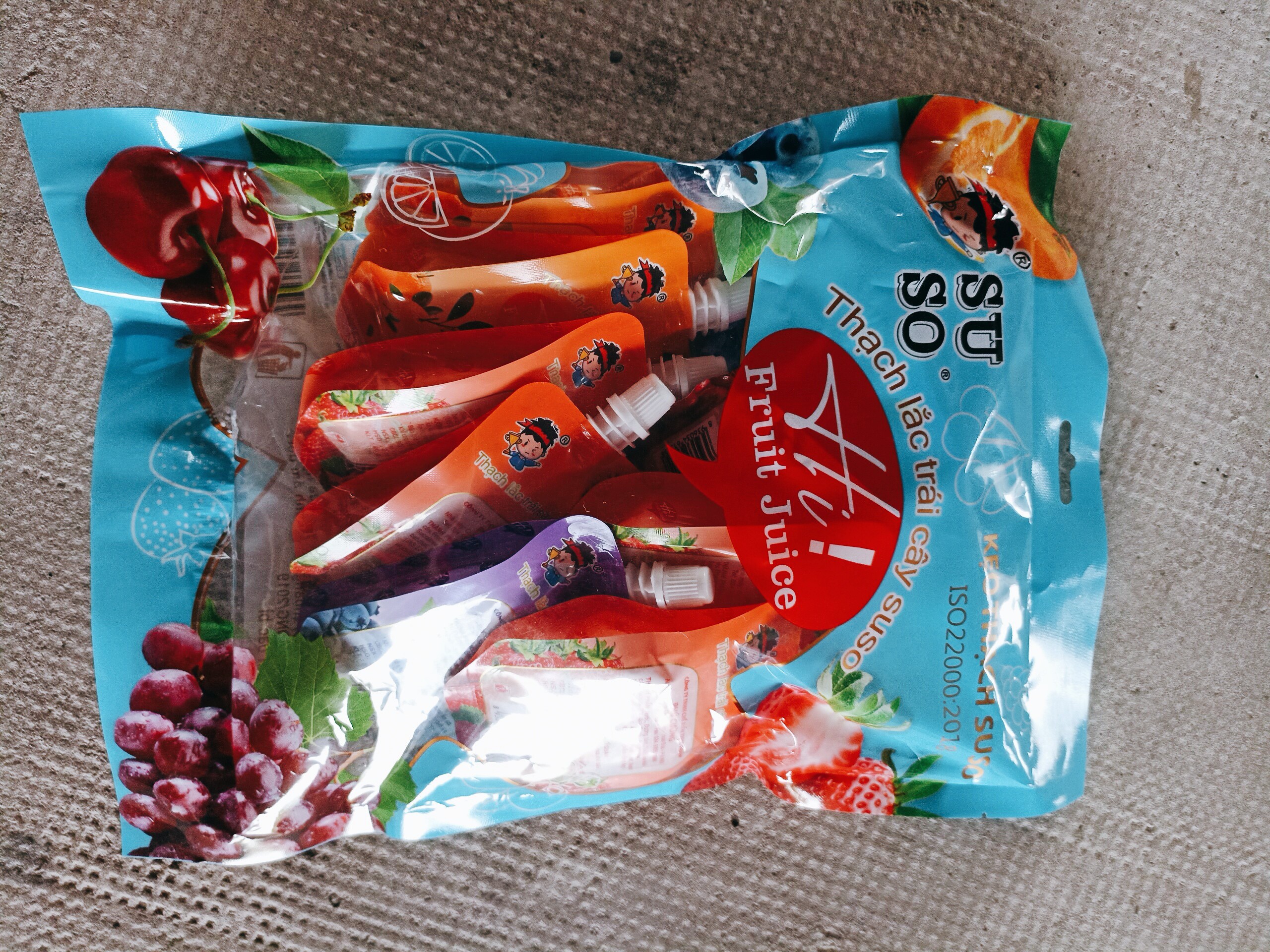 Thạch Suso lắc trái cây (10 chai)