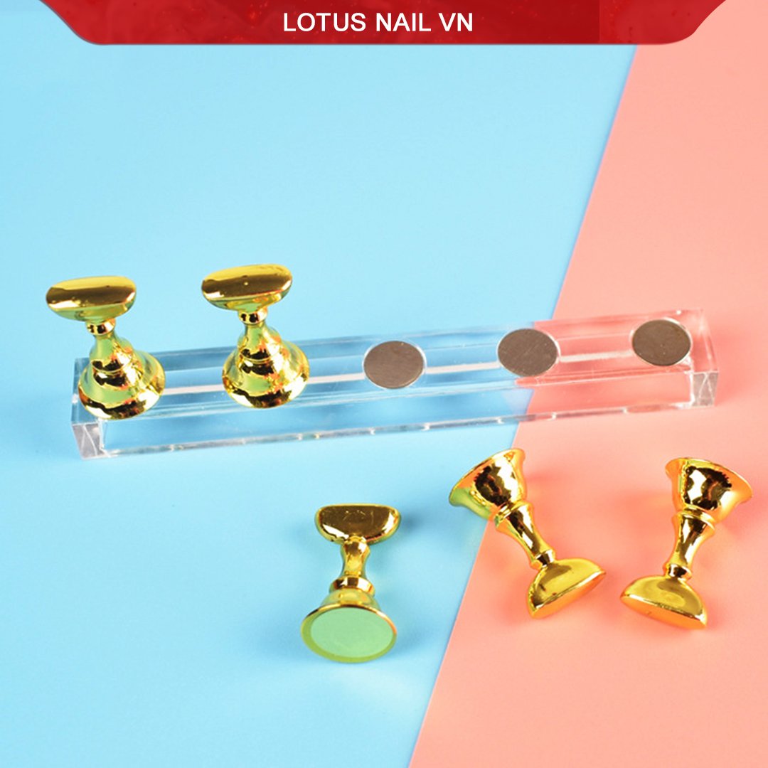 Đế gắn móng giả, đế nam châm gắn móng mẫu bộ 5 cái