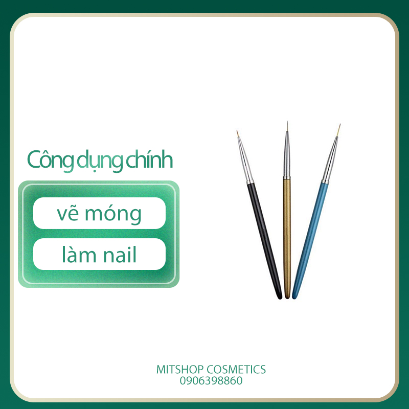 Set 3 cây cọ nét chuyên dụng cho dân làm móng