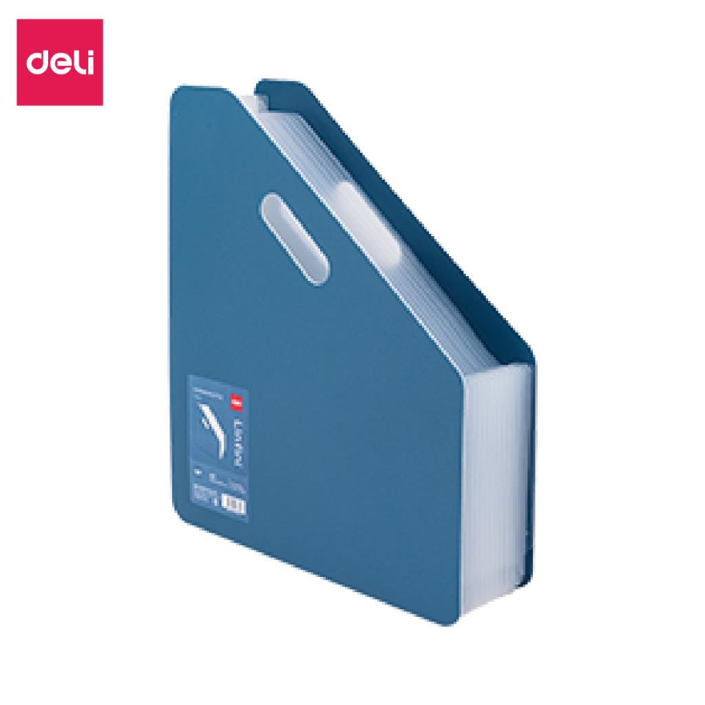 Cặp tài liệu mở rộng 13 ngăn a4 deli có thể thu gọn giá đựng giấy tờ lưu trữ hồ sơ chống nước nhỏ gọn tiện lợi