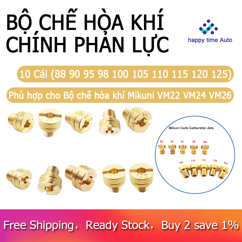 5Mm Large Round Carb Main Jets for Mikuni Carburetor VM22 VM24 VM26 125Cc 150Cc 200Cc 250Cc Dirt Pit Bike