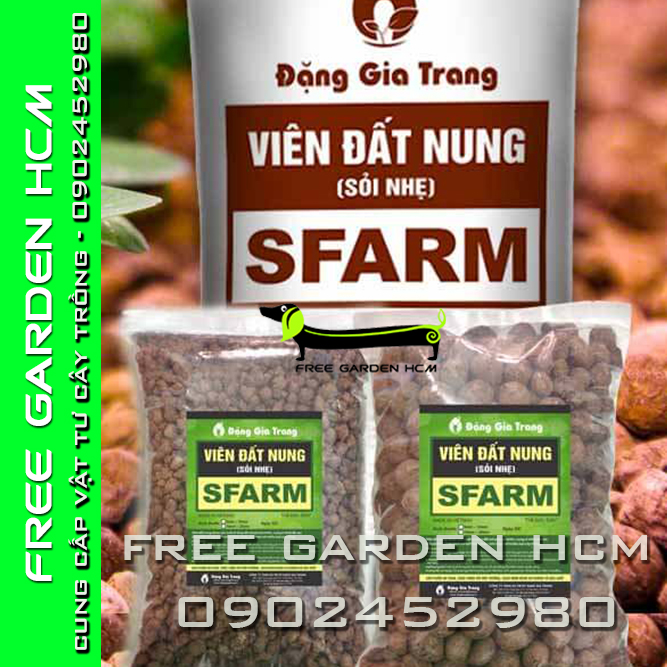 GÓI 5dm3 (3kg) ĐẤT NUNG SFARM/ SỎI NHẸ