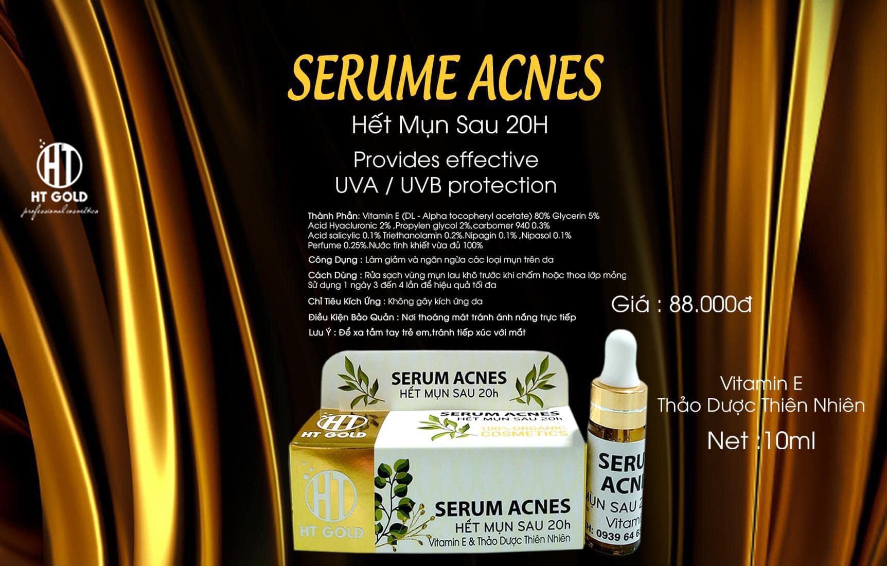 [HCM]Serum Mụn Trắng Da Xoá Thâm Liền Sẹo HT GOLD 10ml