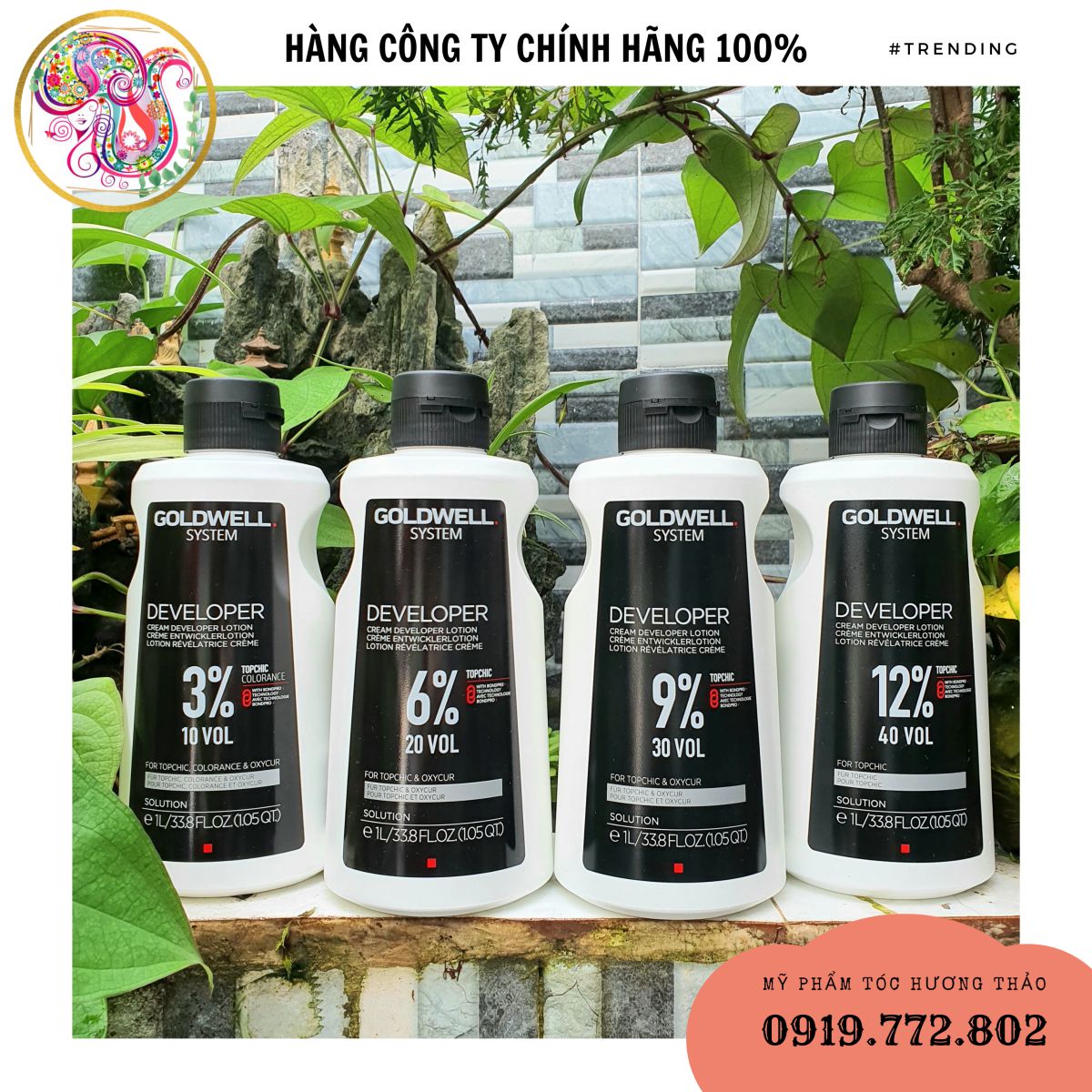 [MẪU MỚI] KEM OXY DUNG MÔI PHA MÀU NHUỘM TOPCHIC OXY GOLDWELL 1000ML