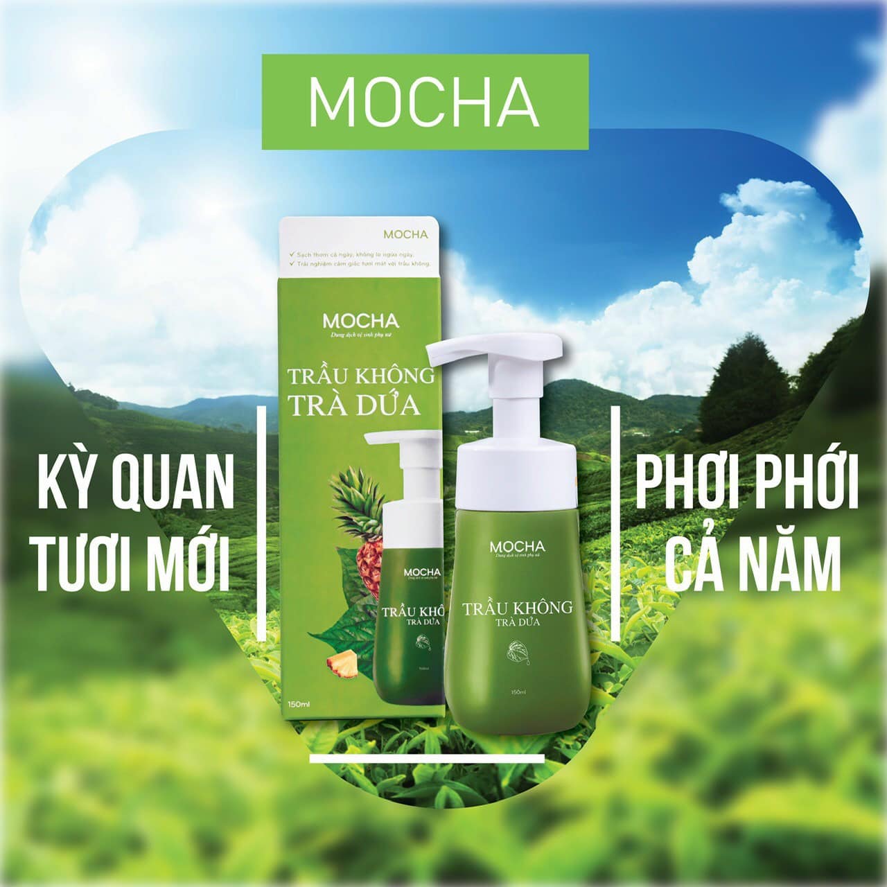 DUNG DỊCH VỆ SINH TRẦU KHÔNG TRÀ DỨA MOCHA