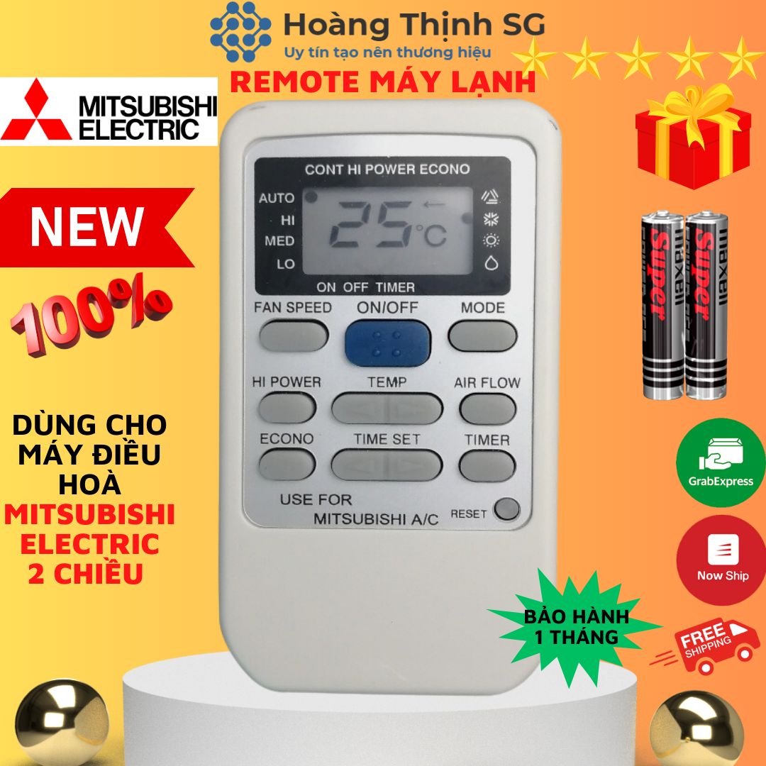 Mitsubishi two-way air conditioner remote control Short Type Mitsubishi aircon-free battery