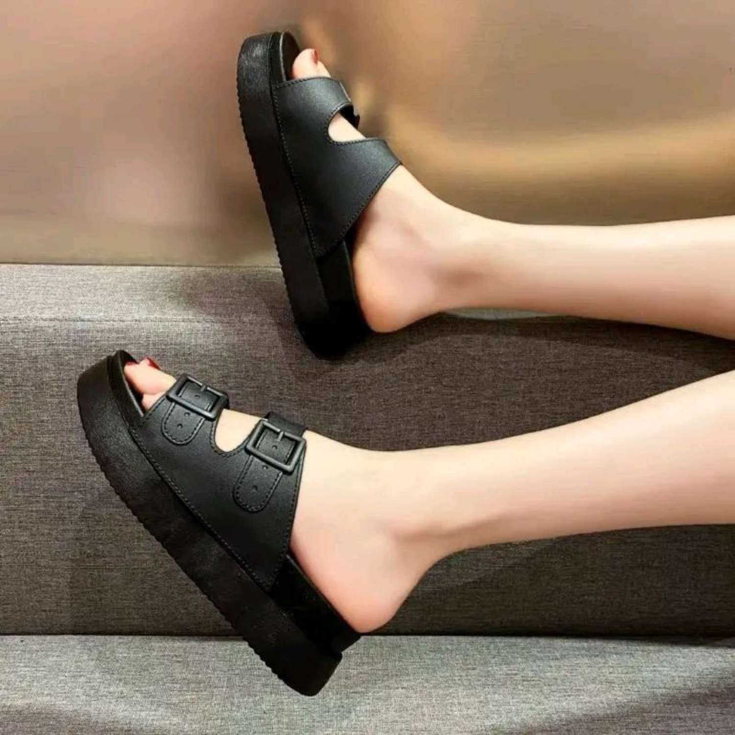 Dép Nữ Tăng Chiều Cao Đế 2 Tầng 5cm (Fom nhỏ Tăng 1 Size)