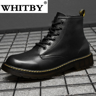 Brand WHITBY COD Martin Boots Nam Thường không trơn trượt Giày nam cao cấp Phong cách Anh Nam giới Giày hợp thời trang Giày dụng cụ thời trang thumbnail