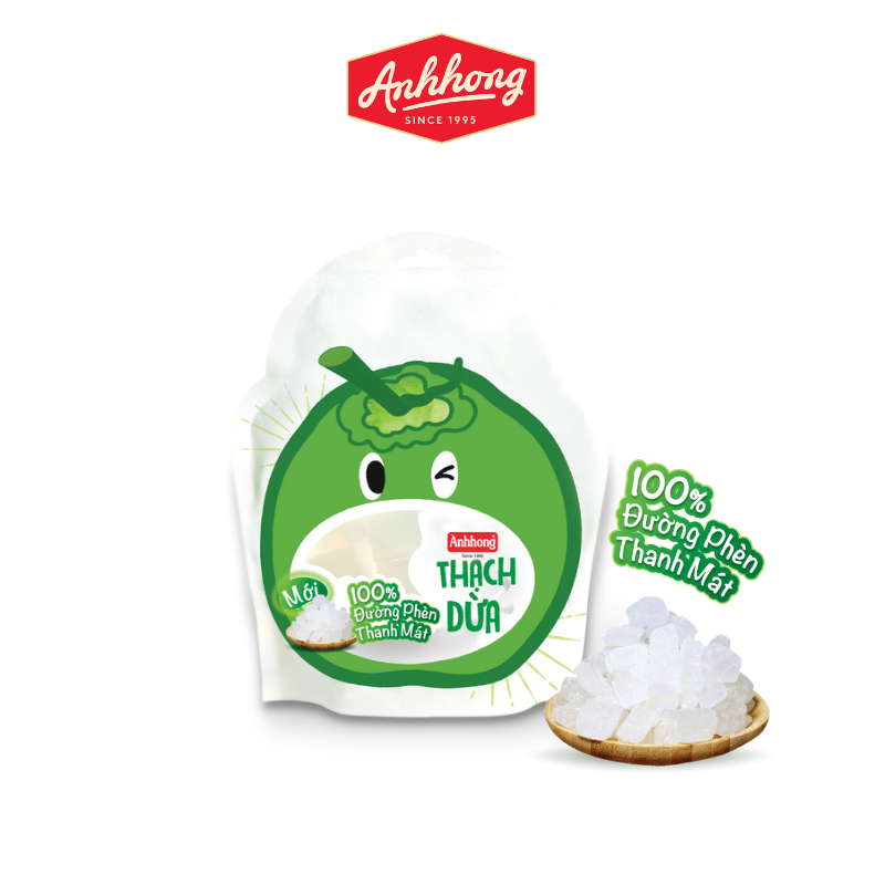Thùng thạch dừa đường phèn Ánh Hồng - Thạch dừa túi