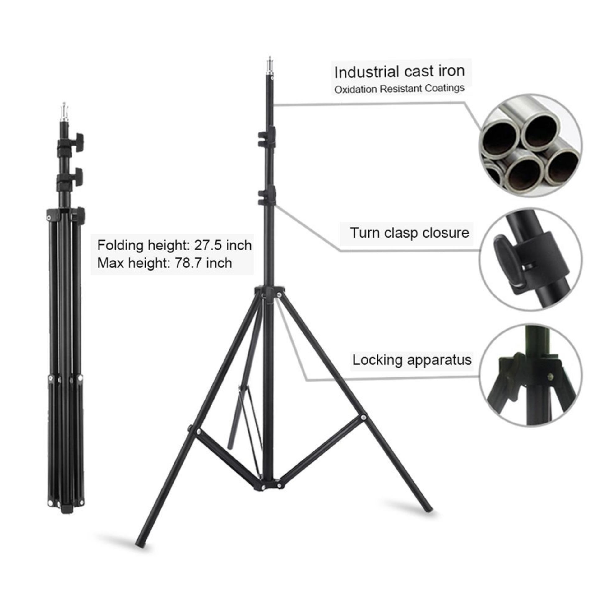 Bộ Giữ Đèn Selens 4in1 E27, Hộp Đèn Studio Mềm 50*70Cm Có Chân Đế