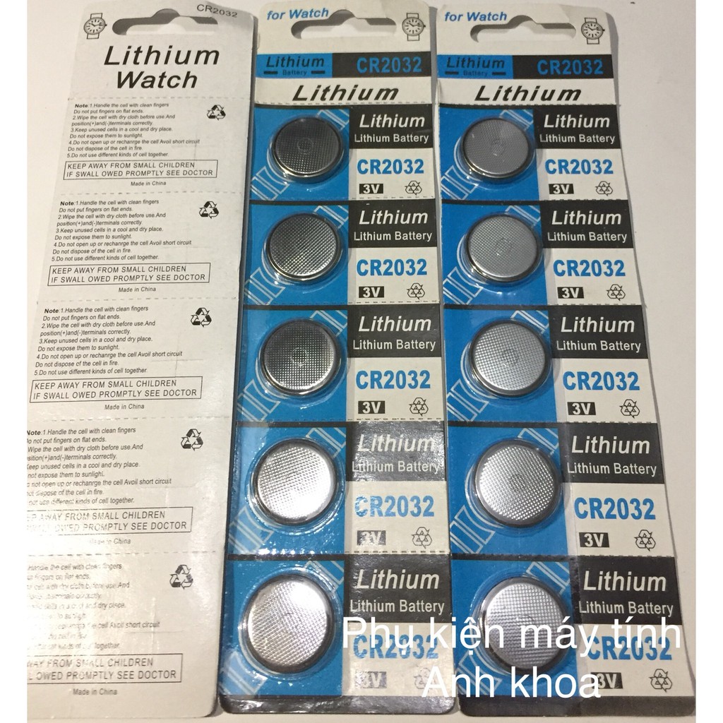 Pin CMOS CR2032 lithium battery 3v vỉ 5 viên