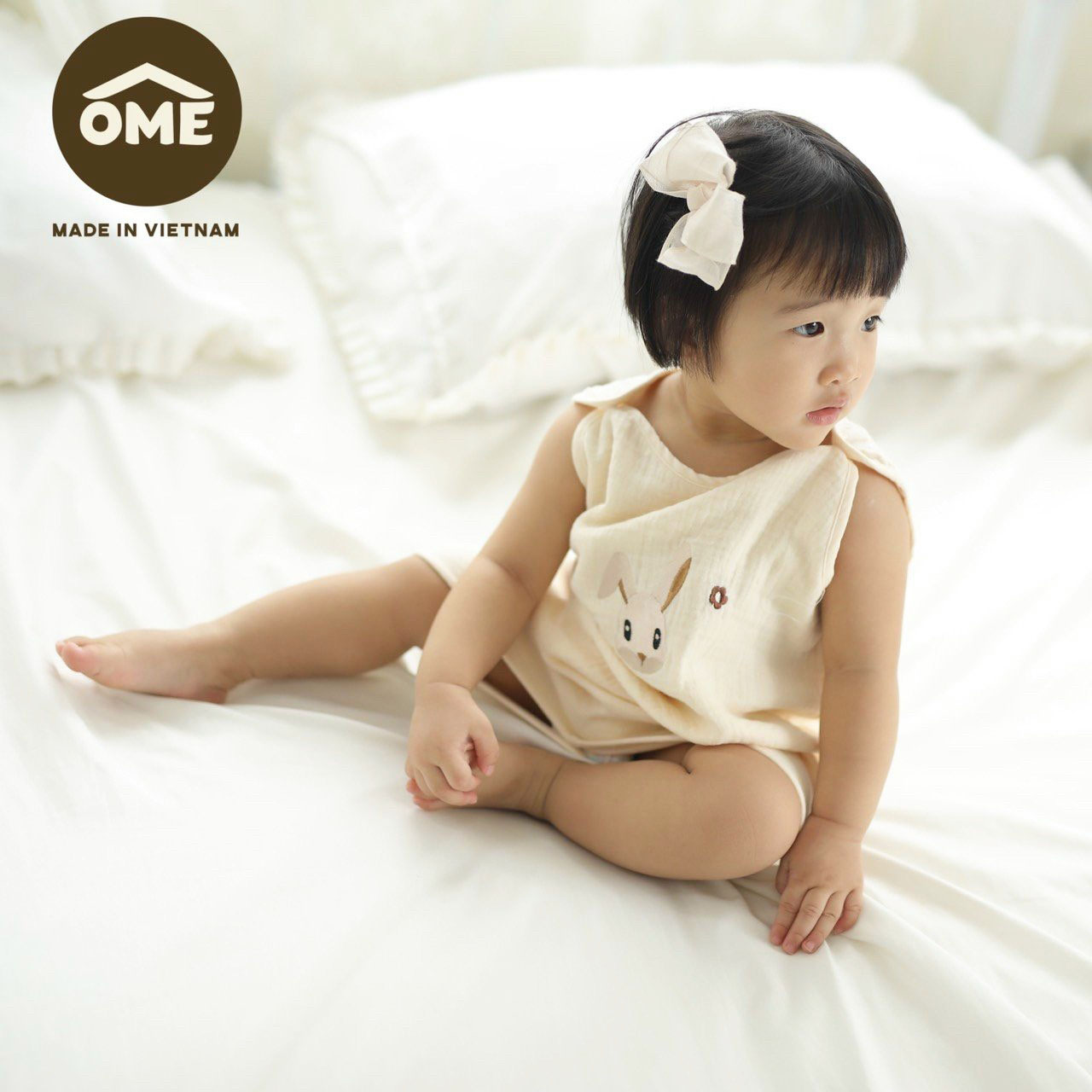 Túi Ngủ Xô Thêu Sơ Sinh Ome