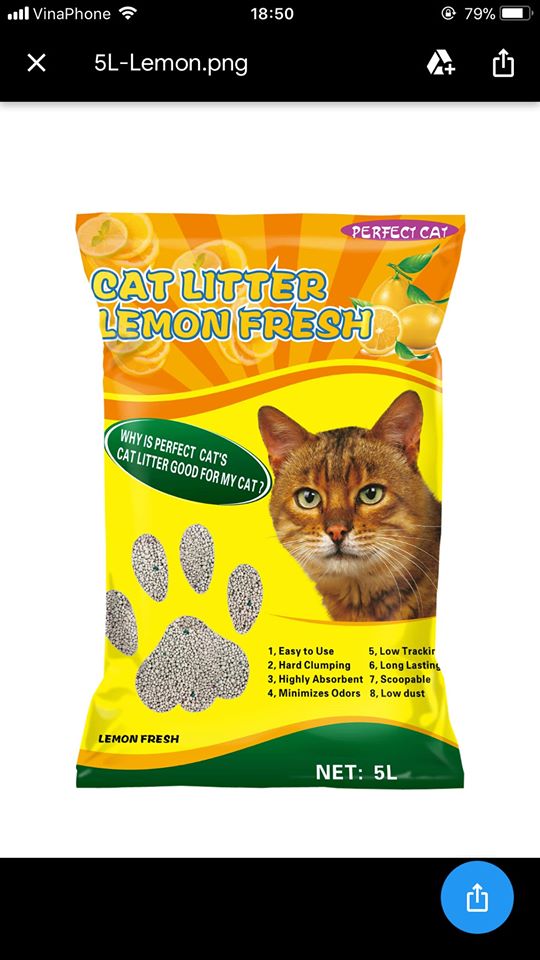 Cát vệ sinh mèo CAT LITTER PERFECT CAT 5 Lít