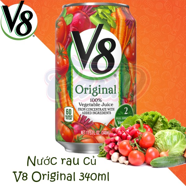 NƯỚC ÉP RAU CỦ V8 ORIGINAL 340ML của Mỹ